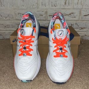 Asics Gel-Kayano 28 Running Shoes White/Thunder Blue sz 11